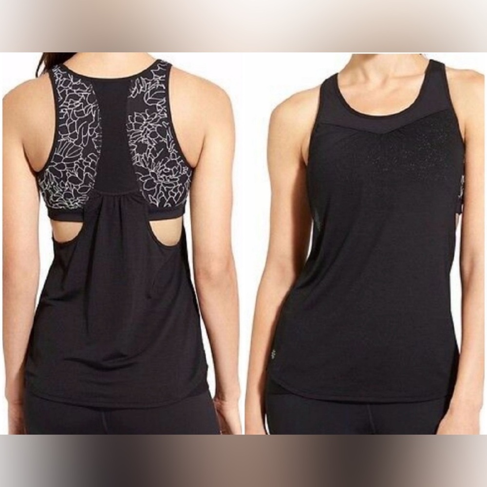 Athleta Navy Blue Athletic Tank Top (A-13)